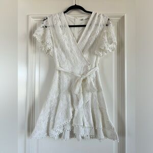 Saint + Secrets White Lacey Party Dress